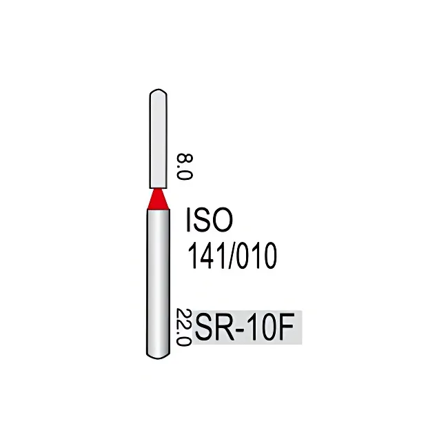 Shoulder Straight Round End Cylinder SR-10F, Fine Grit, 141/010