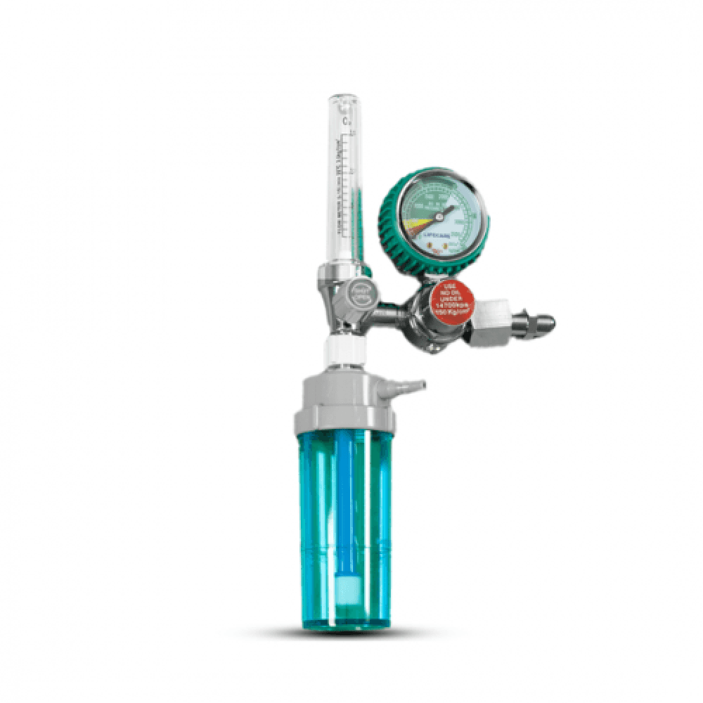 Oxygen Regulator for Cylinder, With Humidifier Bottle