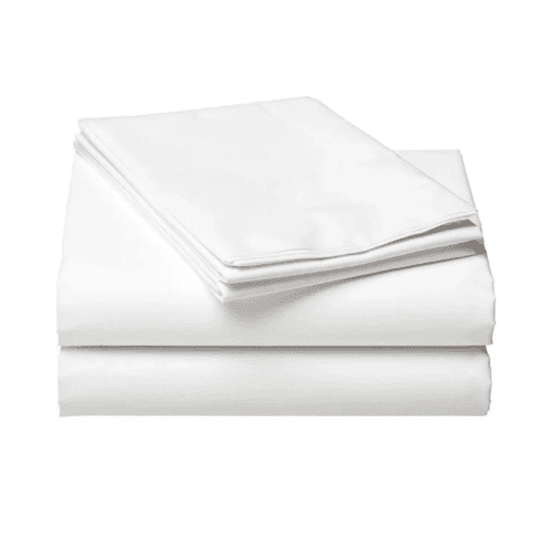 Bed Sheet With Pillowcase, White