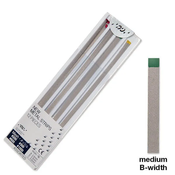 GC METAL STRIPS، خضراء (إنهاء)، #600، عرض متنوع، PK/12