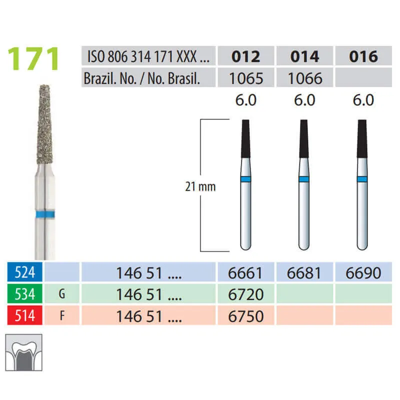 سنابل ألماسية، FG 0 مخروط مقطوع، FG 171-012، متوسطة