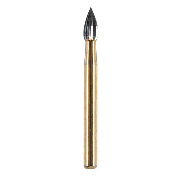 Finishing Carbide Bur, FG 018, Flame, 12 Flutes ISO #254
