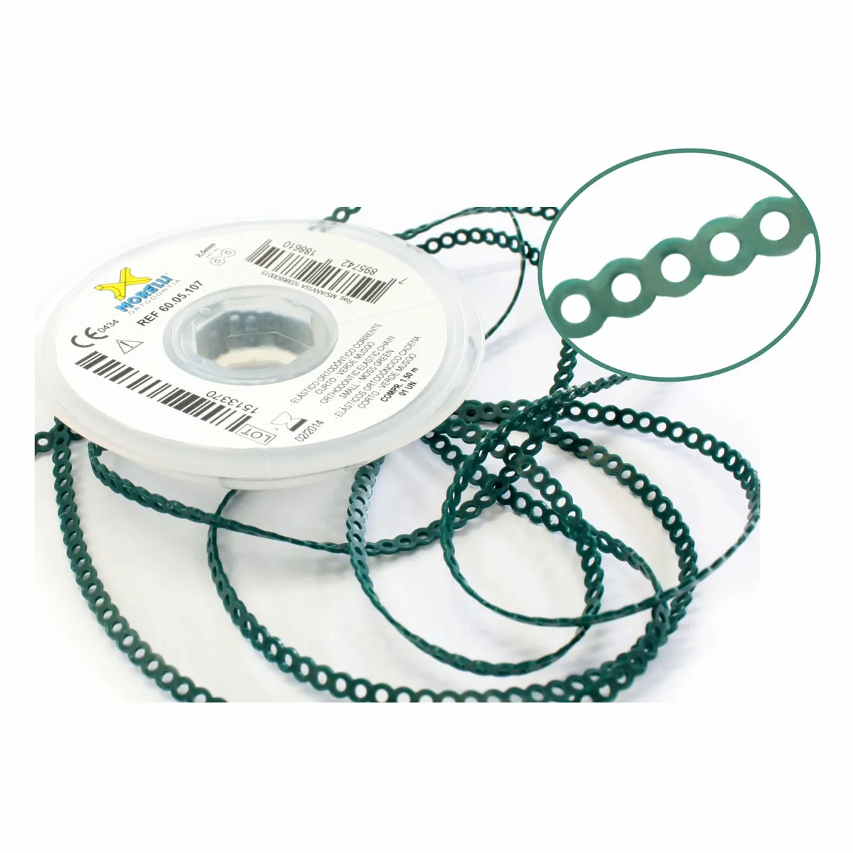 Elastic Chain Close, Moss Green