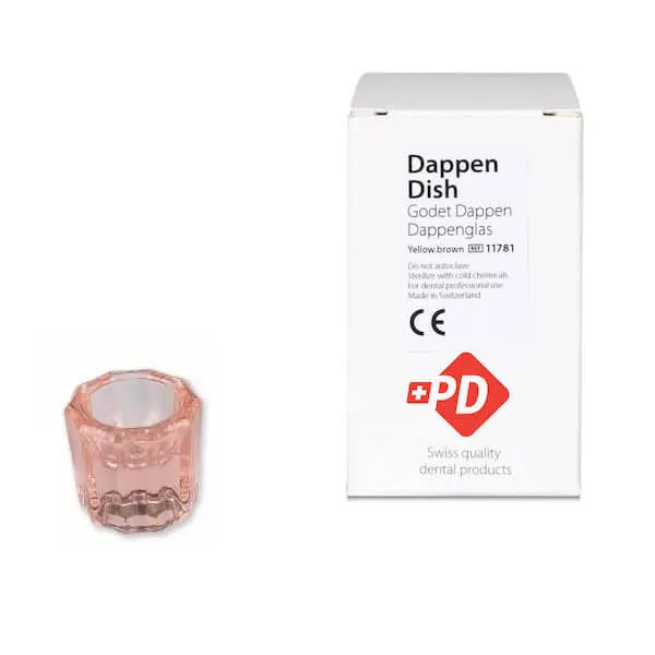 طبق زجاجي Dappen، وردي