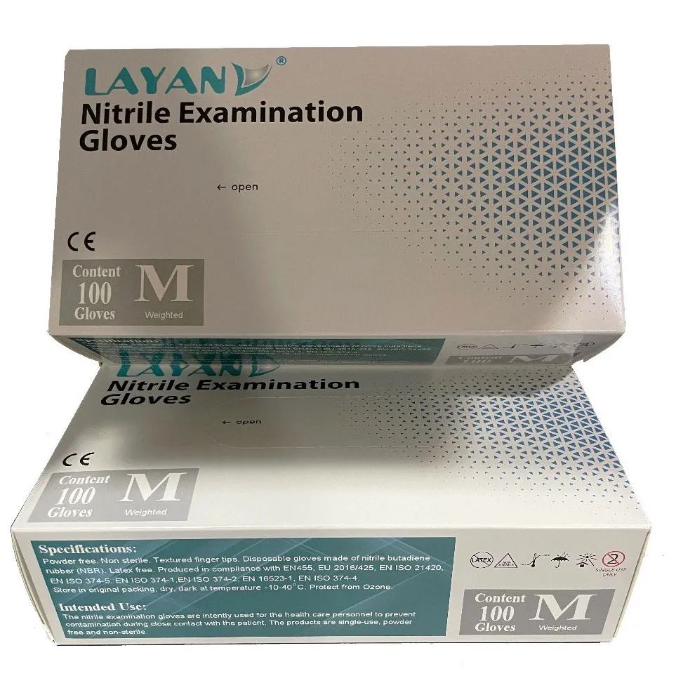 Layan Blue Nitrile Examination Gloves X-Small, PK/100