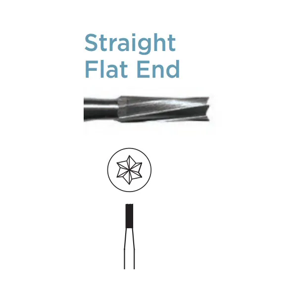 Oral Surgery Carbide Bur, Straight Flat End, FG X-Long 010