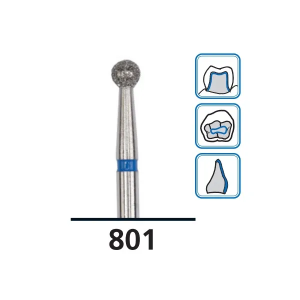 Round Diamond Burs G801, Coarse Grit, FG-023