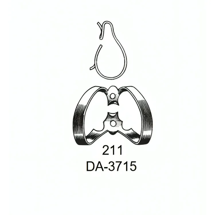 Rubber Dam Clamp #211, Winged for Anterior Teeth