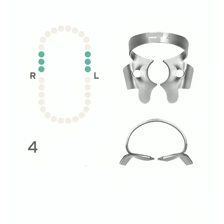 Rubber Dam Clamp #7, Winged for Lower Molars