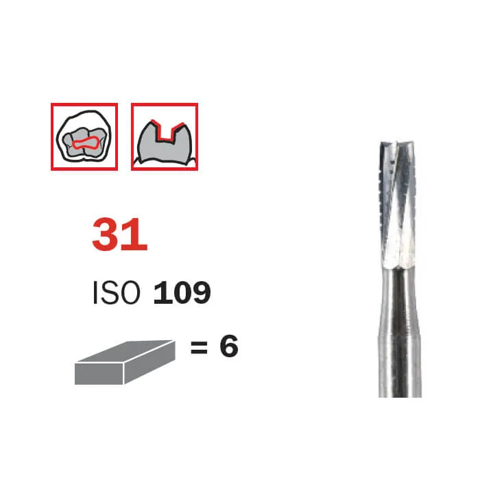 سنبلة جراحية كربيد، FG 010، طويلة جدًا، أسطوانة ISO #109