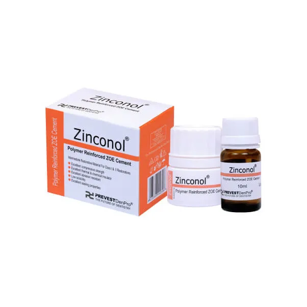Zinconol، أسمنت ZOE معزز بالبوليمر (IRM)
