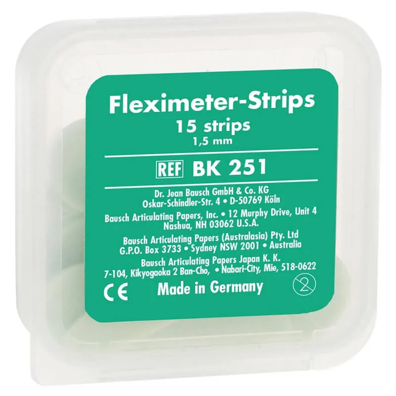 شرائط قياس المسافات Bausch Fleximeter (1.5mm)، أخضر، PK/15