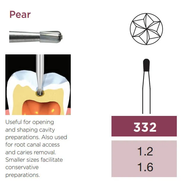 Operative Carbide Bur, Pear, FG-012