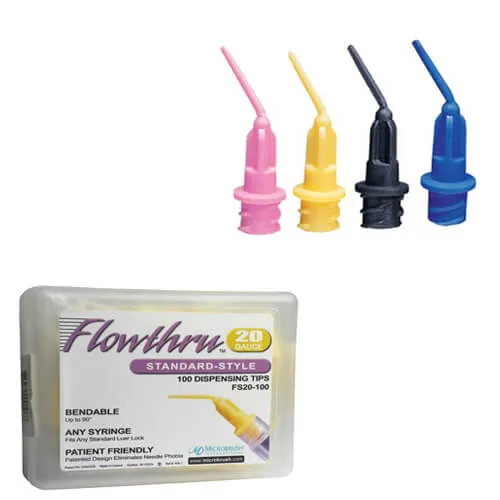 Flowthru Dispensing Tip, Standard Style, 22 Gauge, Black