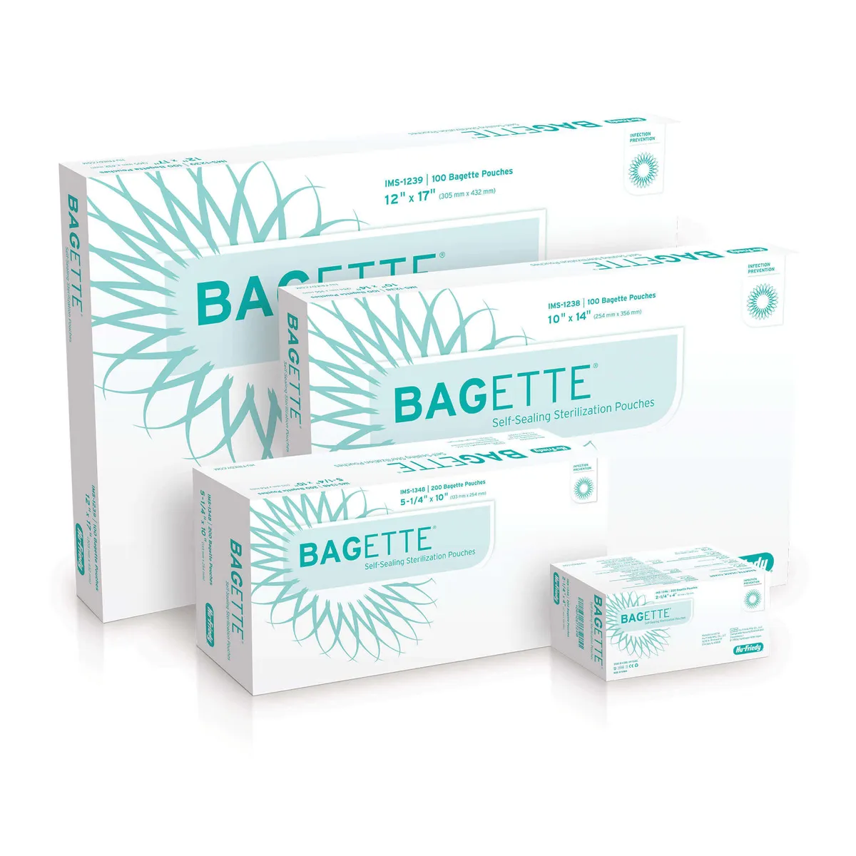 Sterilization Bagette Self-Sealing Pouches, 305x432mm
