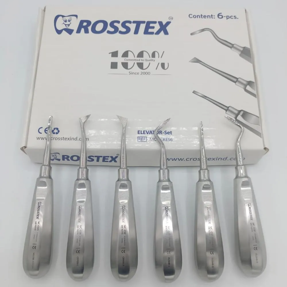 Dental Root Elevators Set, 6 Pcs