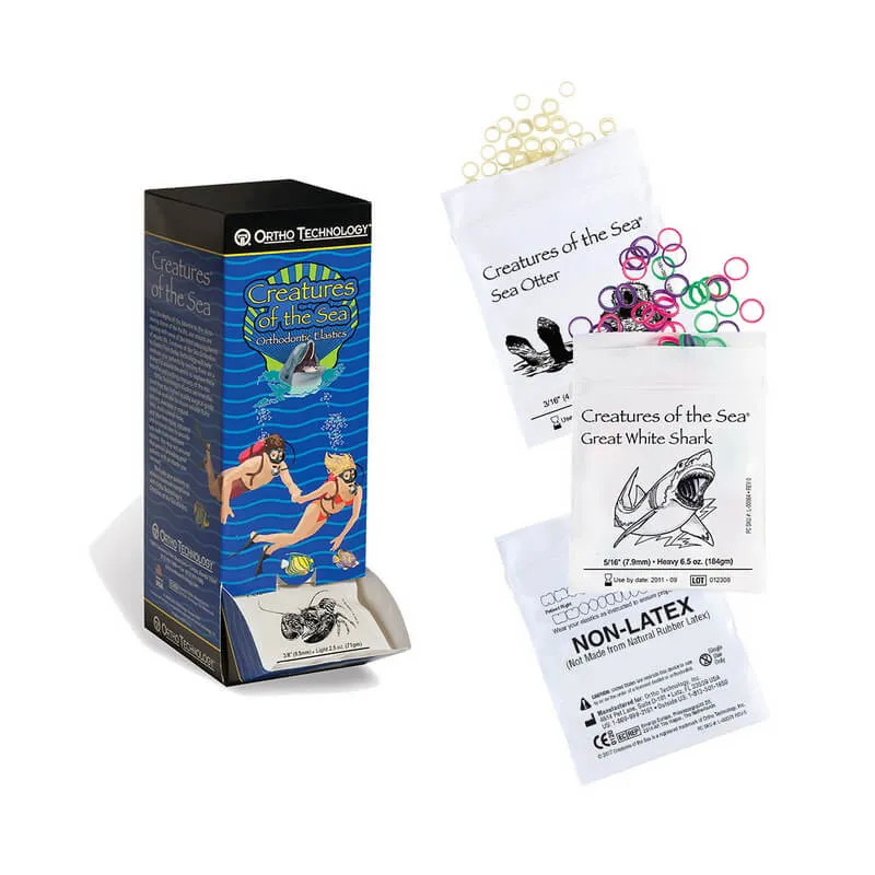 Elastics Amber Heavy 1/8" Moray Eel, PK/50