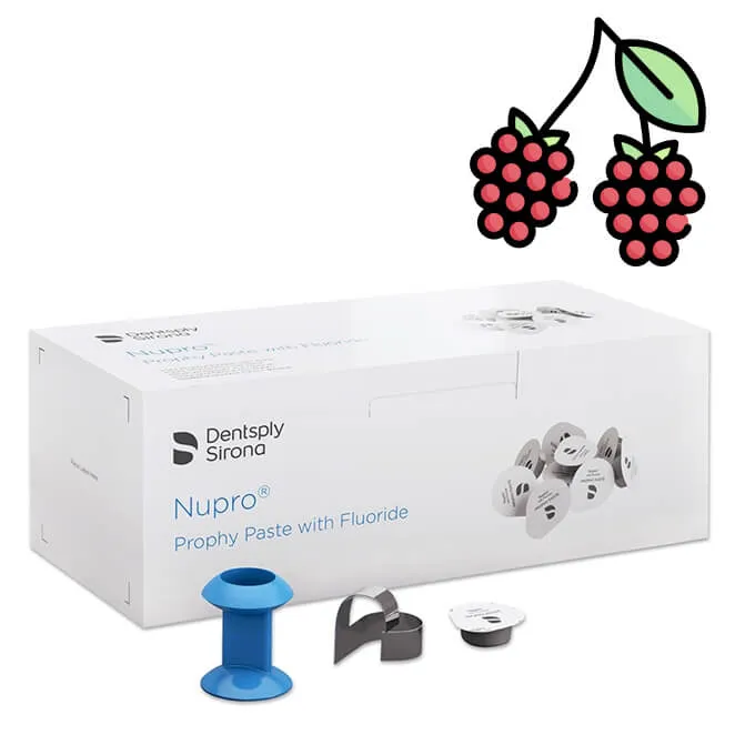 NUPRO Prophy Paste with Fluoride, Coarse, Razzberry, Cups PK/200