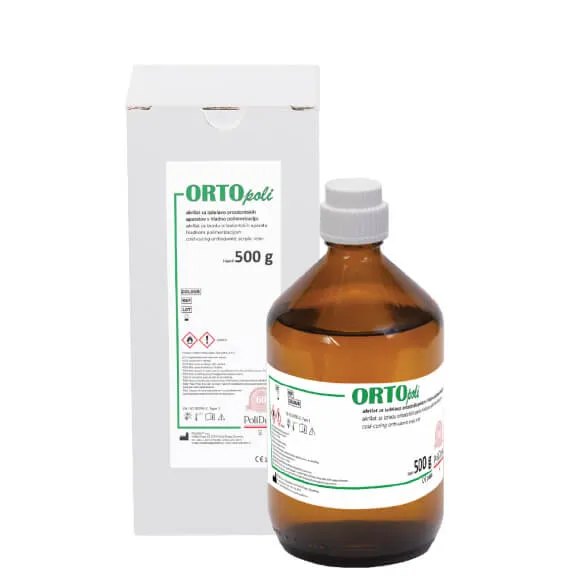 Ortho Cold Curing Acrylic, Acrylate ORTOPOLI (Liquid), Colorless, 500g