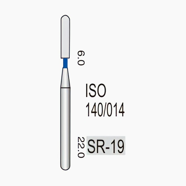 Shoulder Straight Round End Cylinder SR-19, Standard Grit, 140/014