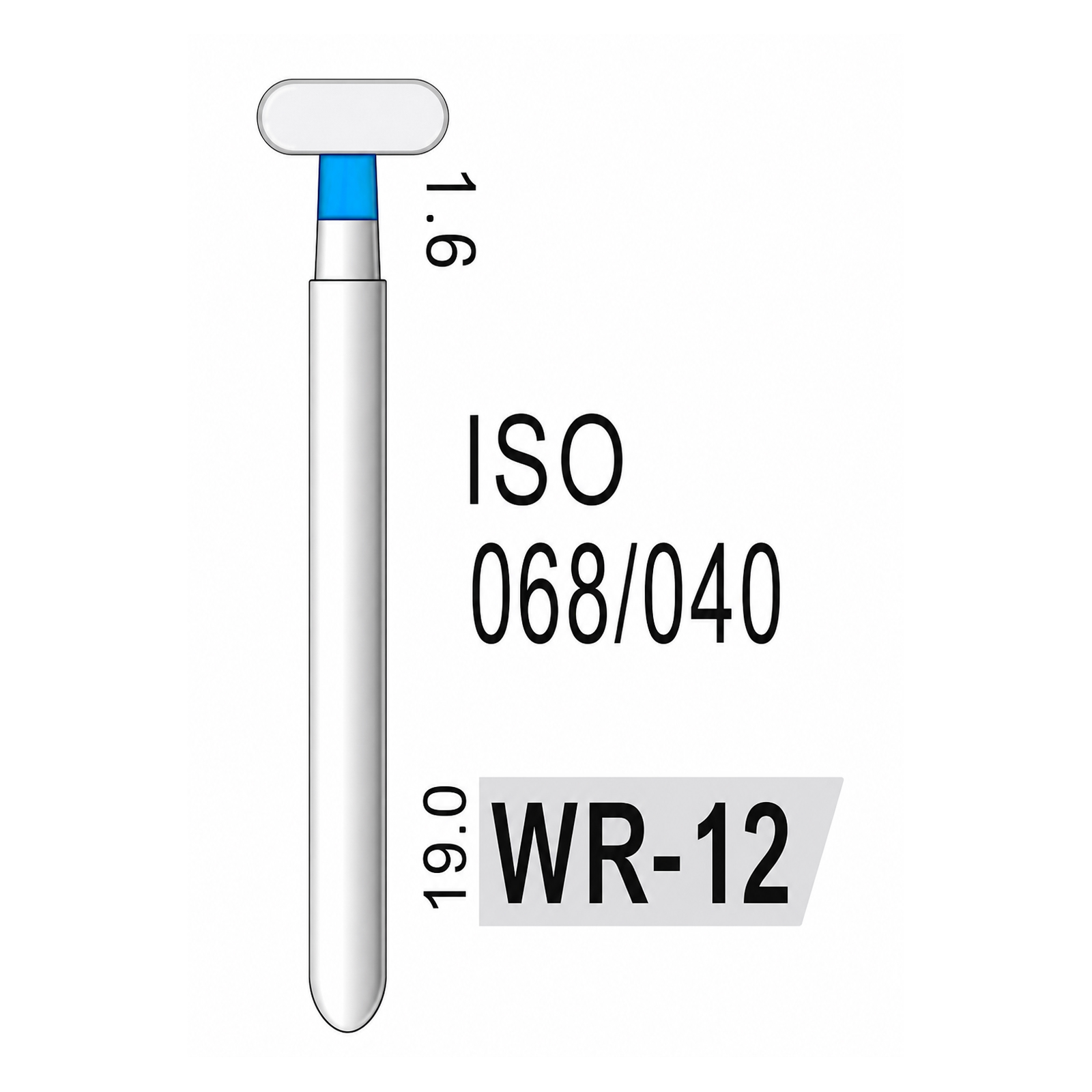 Wheel Rounded Edge WR-12, Standard Grit, 068/040