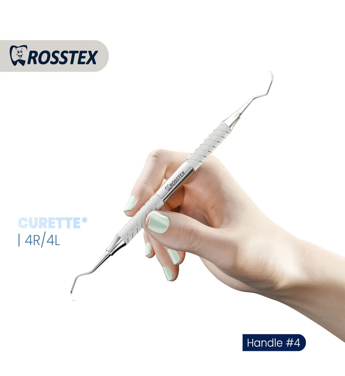 Dental Curette Columbia 4R/4L, Handle No. 4