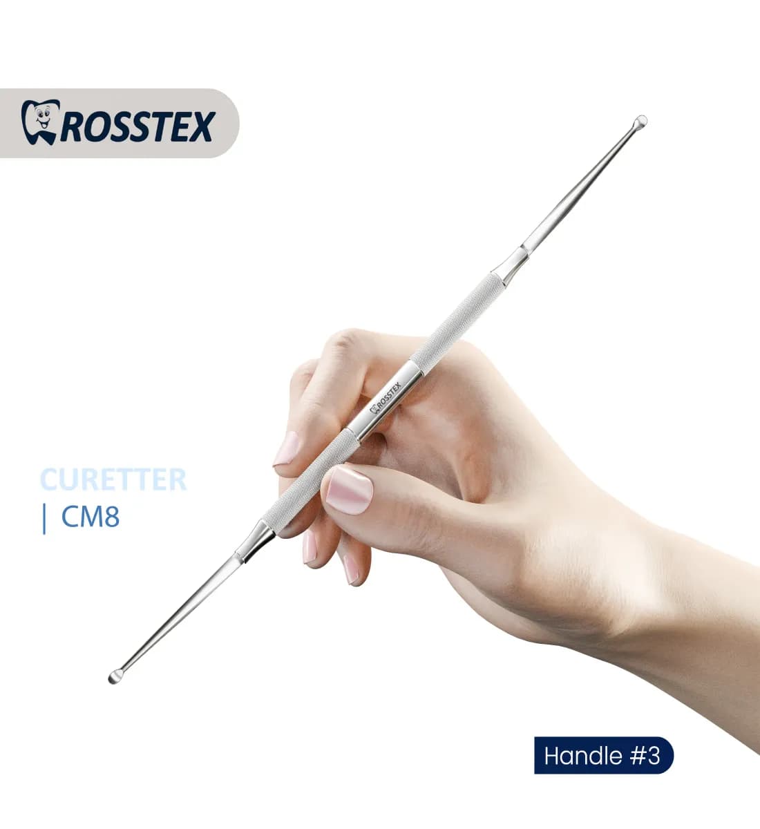 Dental Surgical Curette Miller 8, Handle No. 3