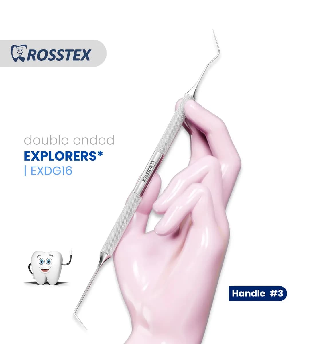 Dental Explorer DG16, Handle No. 3, Double Ended