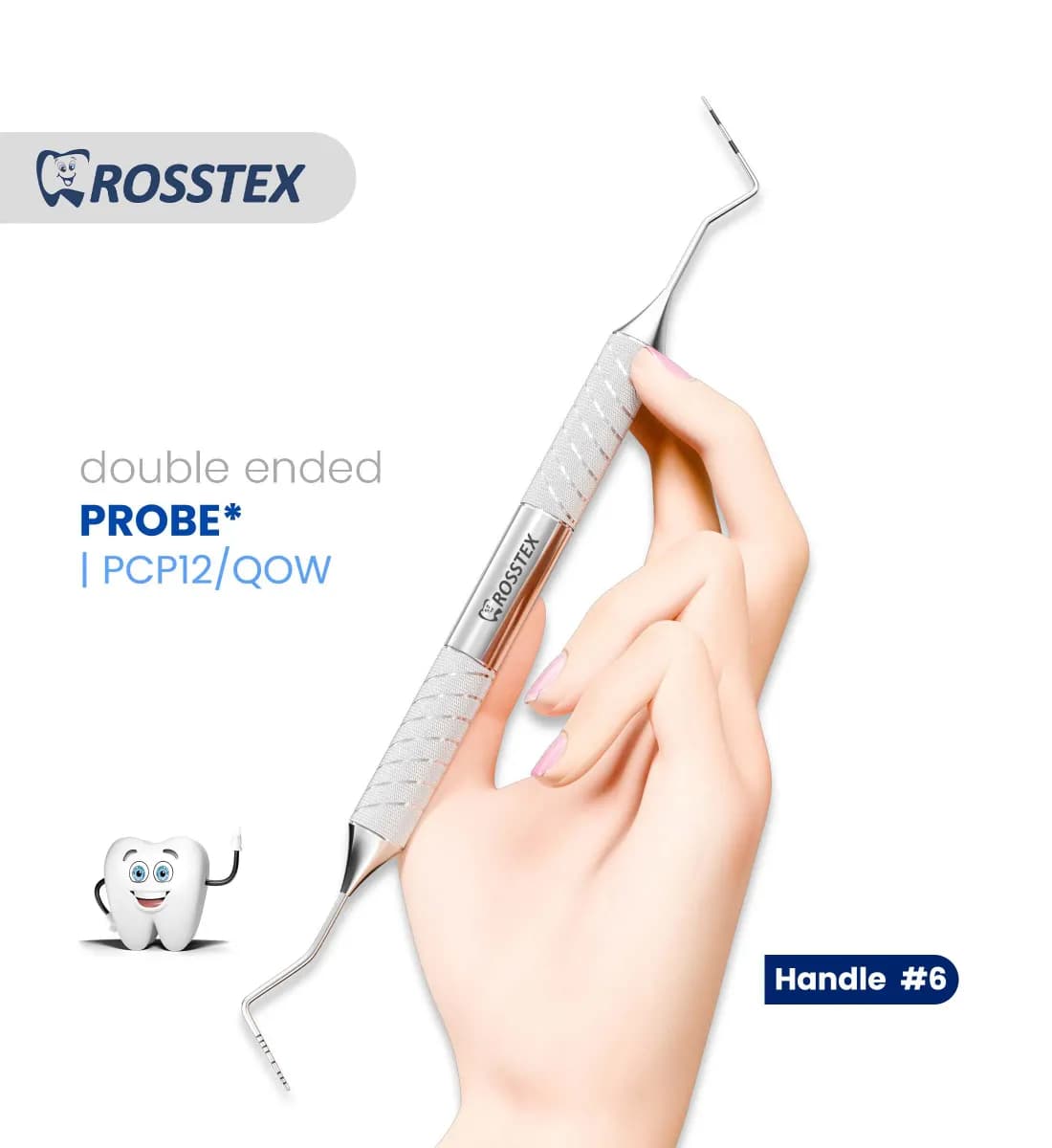 Dental Probe CP-12/Thin Williams, Handle No. 6, Double Ended