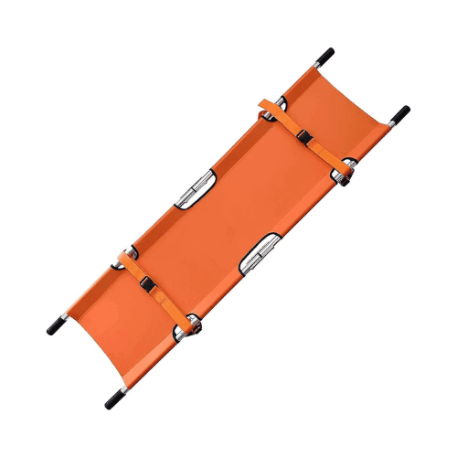 Folding Patient Stretcher, Orange