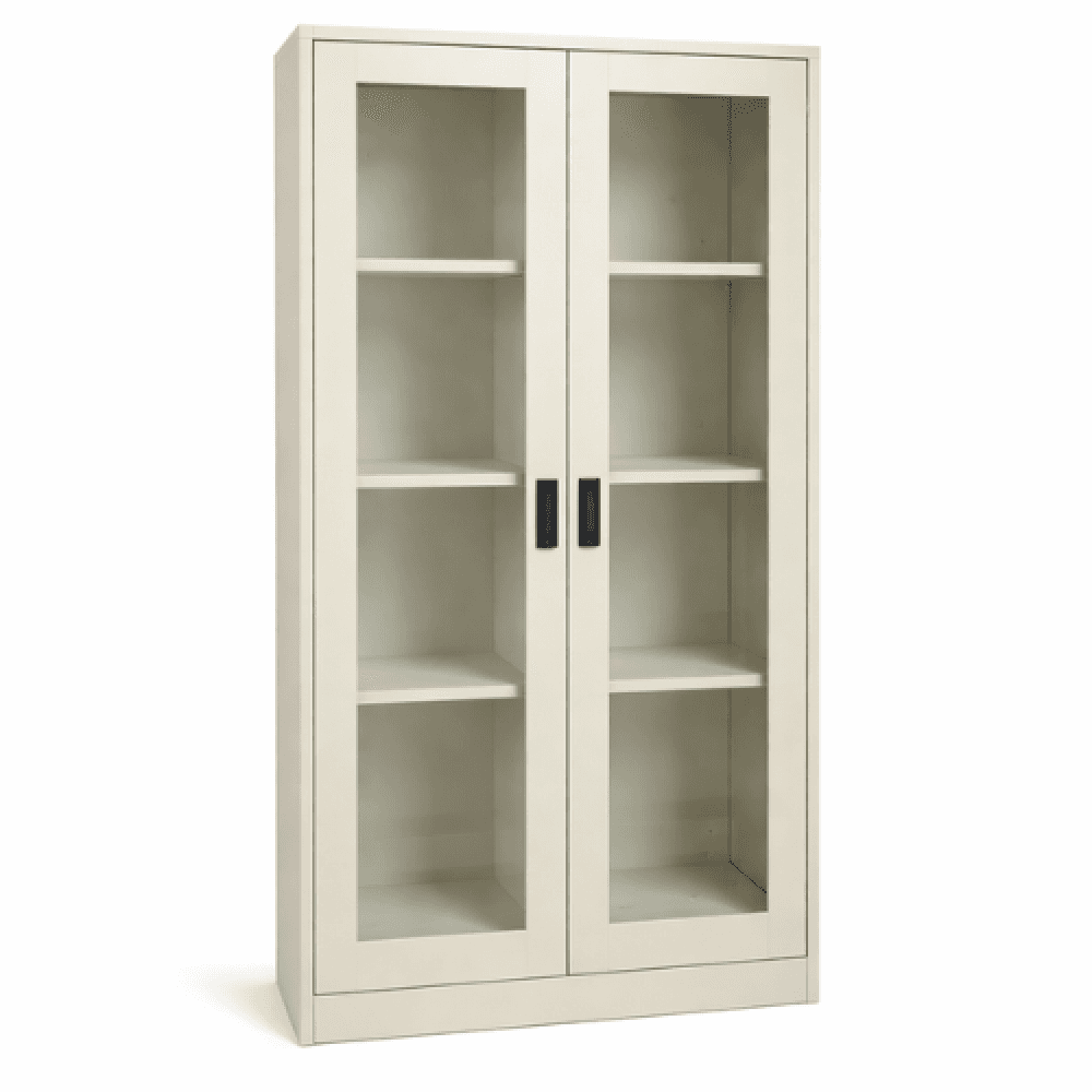 Metal Medical Storage Cabinet, Glass Doors