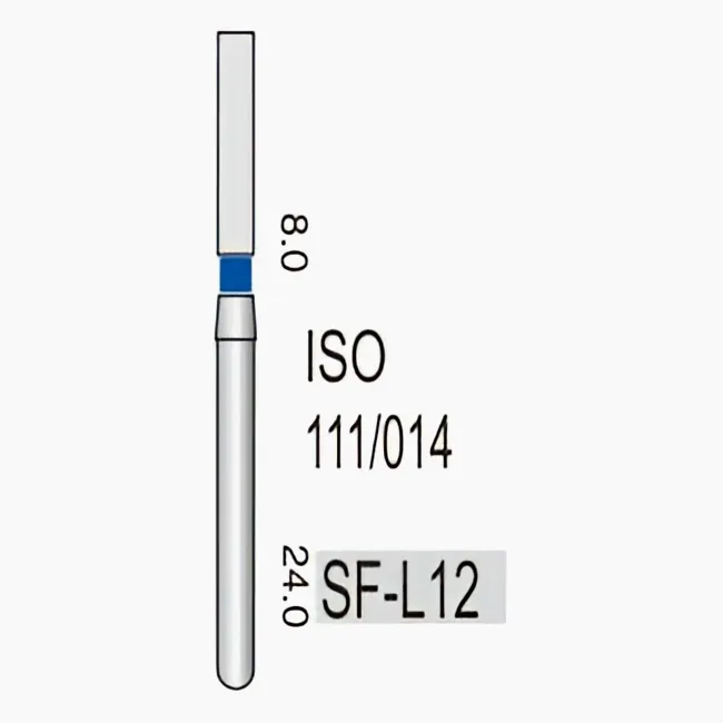 شق مستقيم (نهاية مسطحة) ساق طويلة SF-L12، حبيبات قياسية، 111/014