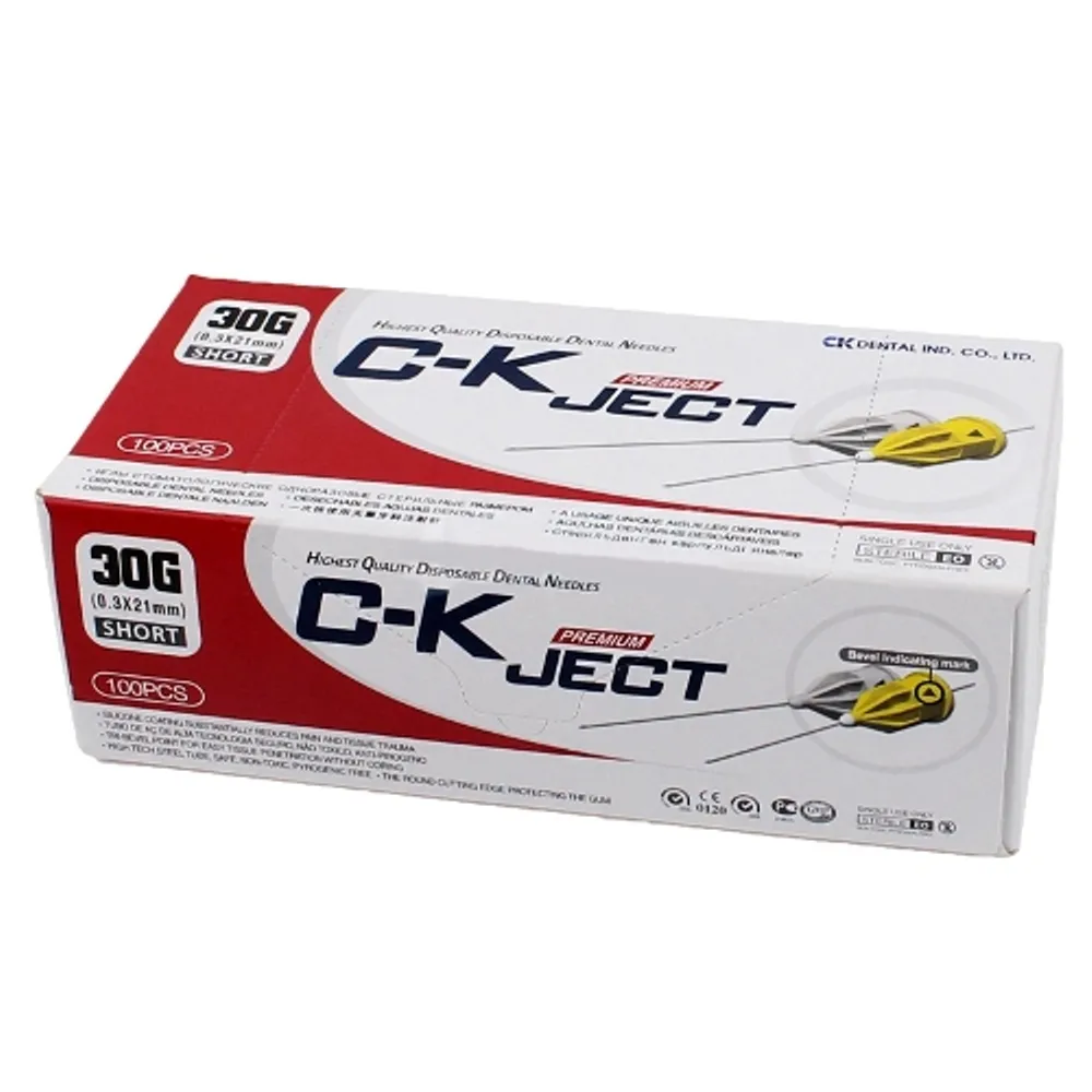 إبرة تخدير الأسنان 30G 0.3x25mm، طويلة