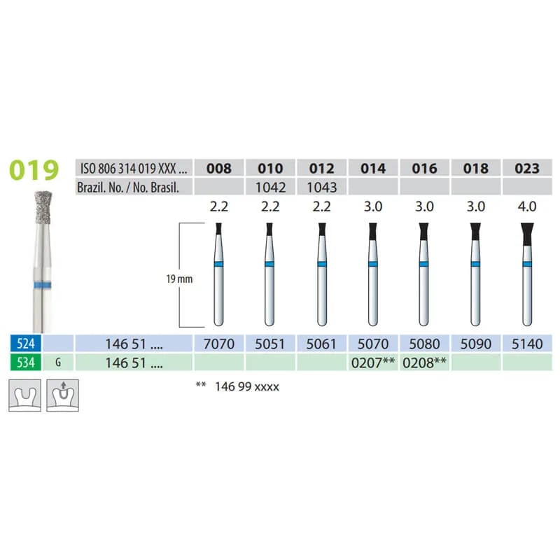 Diamond Burs, Diablo, FG 19-014, Medium
