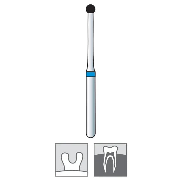 Diamond Burs, Round Long Neck, Coarse Grit, FG 896-016