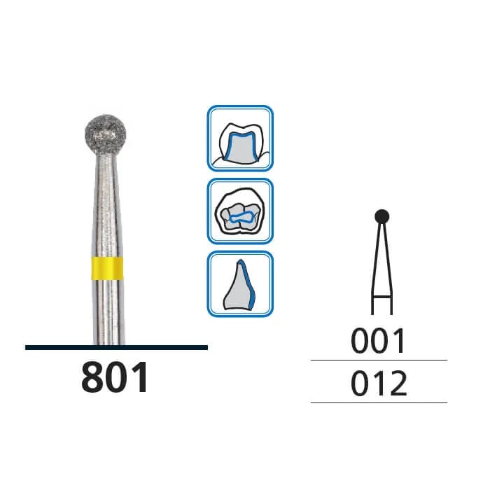 Diamond Burs, Round, X-Fine, FG 012