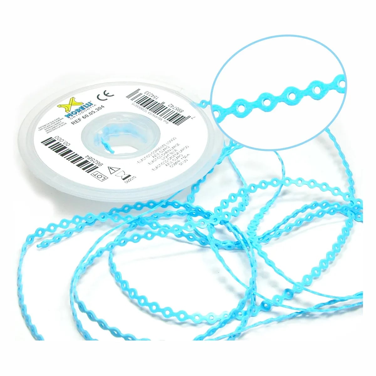 Elastic Chain Long, Baby Blue