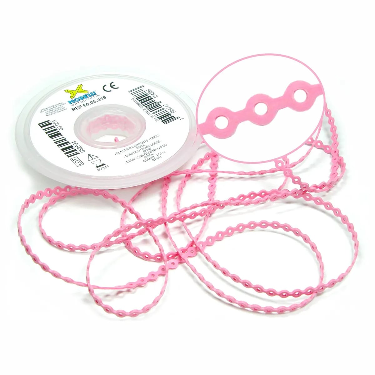 Elastic Chain Long, Baby Rose
