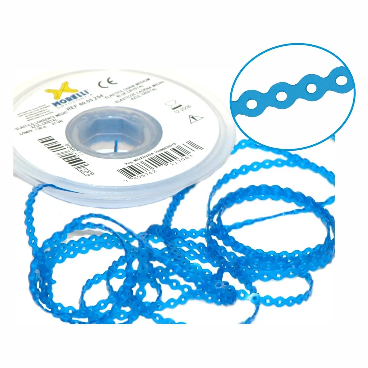 Elastic Chain Medium (Short), Crystal Blue
