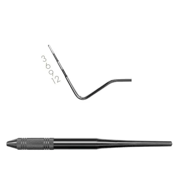 Probes, # 12, Single End, Black, EagleLite Resin Handle