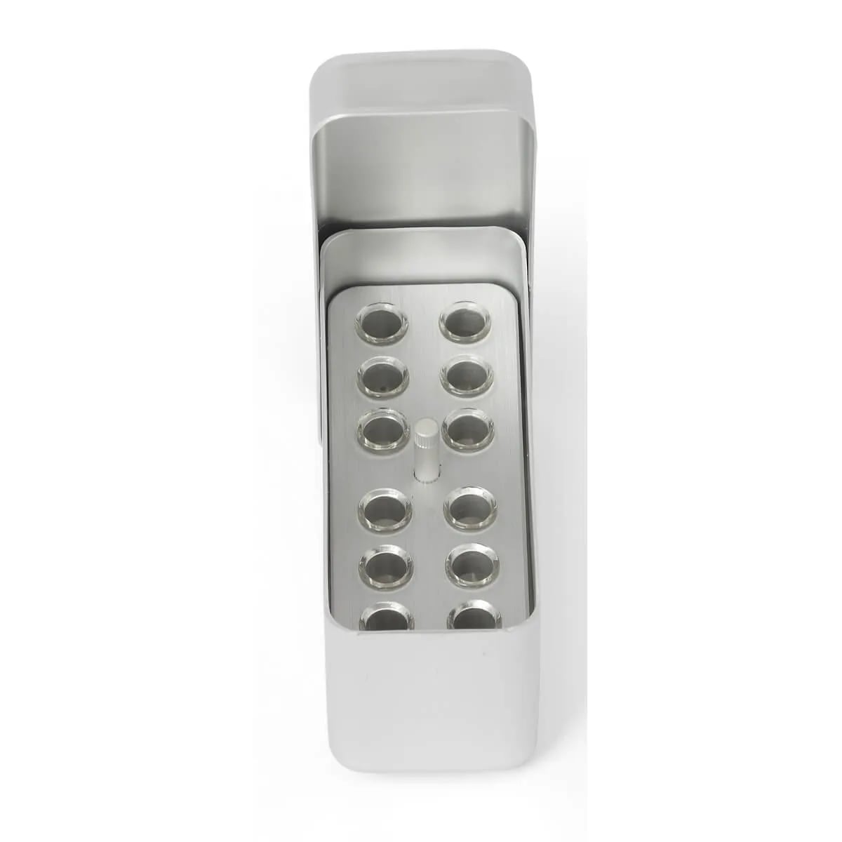 صندوق علاج جذور ألومنيوم صغير فضي