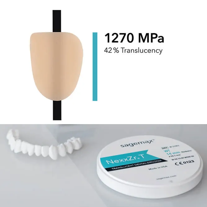 NexxZr T, A1, 71, 16mm, HT, كتلة زركونيا بشكل D