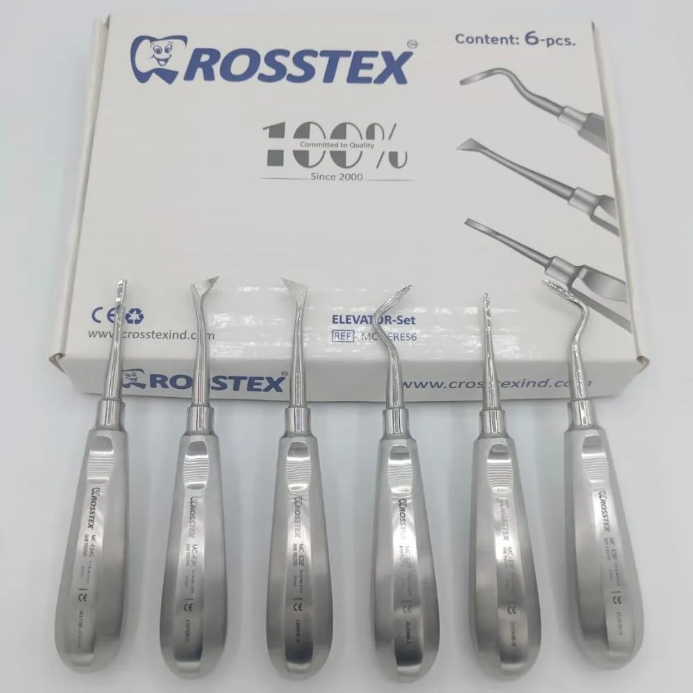 Dental Root Elevators Set, 6 Pcs