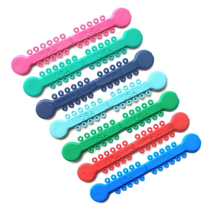 Versa-Tie, Elastomeric Ligature Ties, Pearl Blue