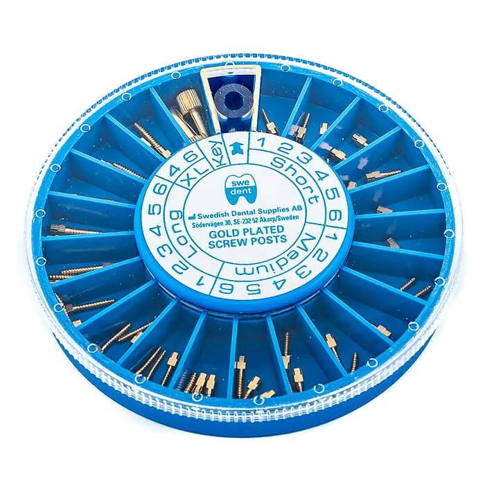 Screw Posts, Gold Plate, Assorted, 120 Screws