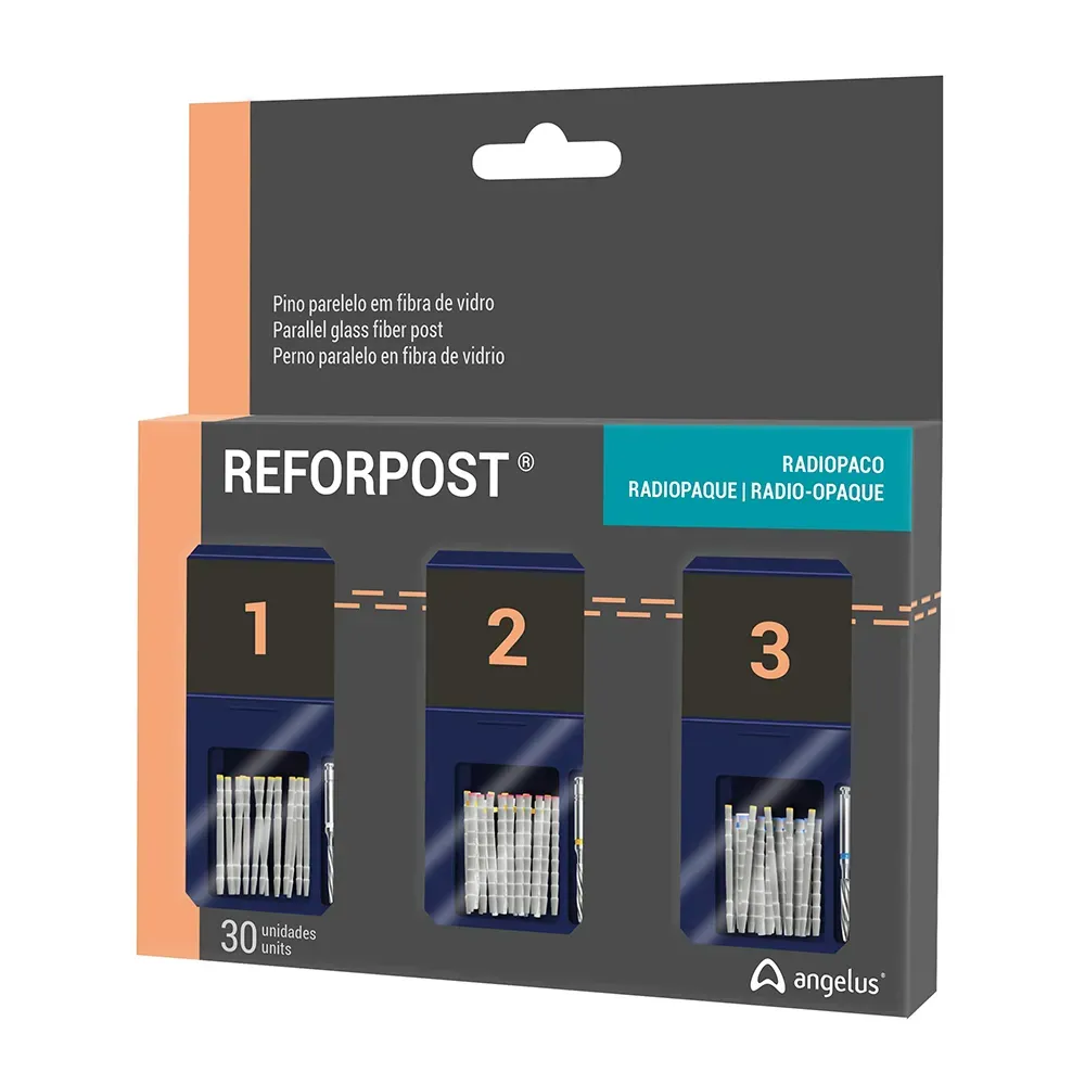 Angelus Reforpost, Glass Fiber Post Kit, 30 Posts with Drills
