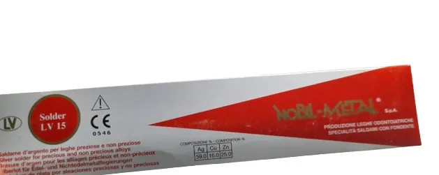 Nobil Metal Solder LV 15، قضيب لحام مسبق التدفق لجميع السبائك