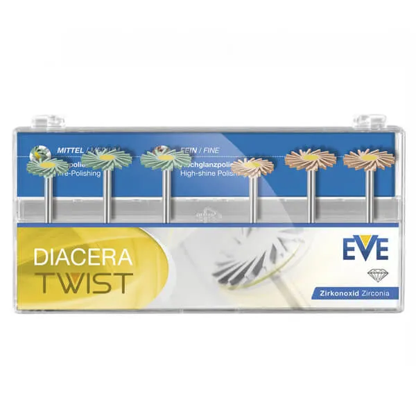 DIACERA TWIST، تلميع زركونيا، HP، 6 قطع