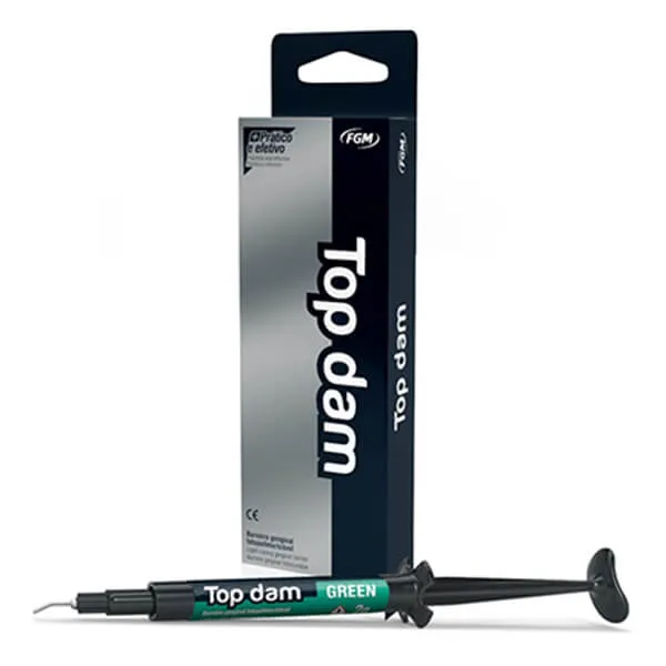 Top Dam Green، محقن حاجز لثوي