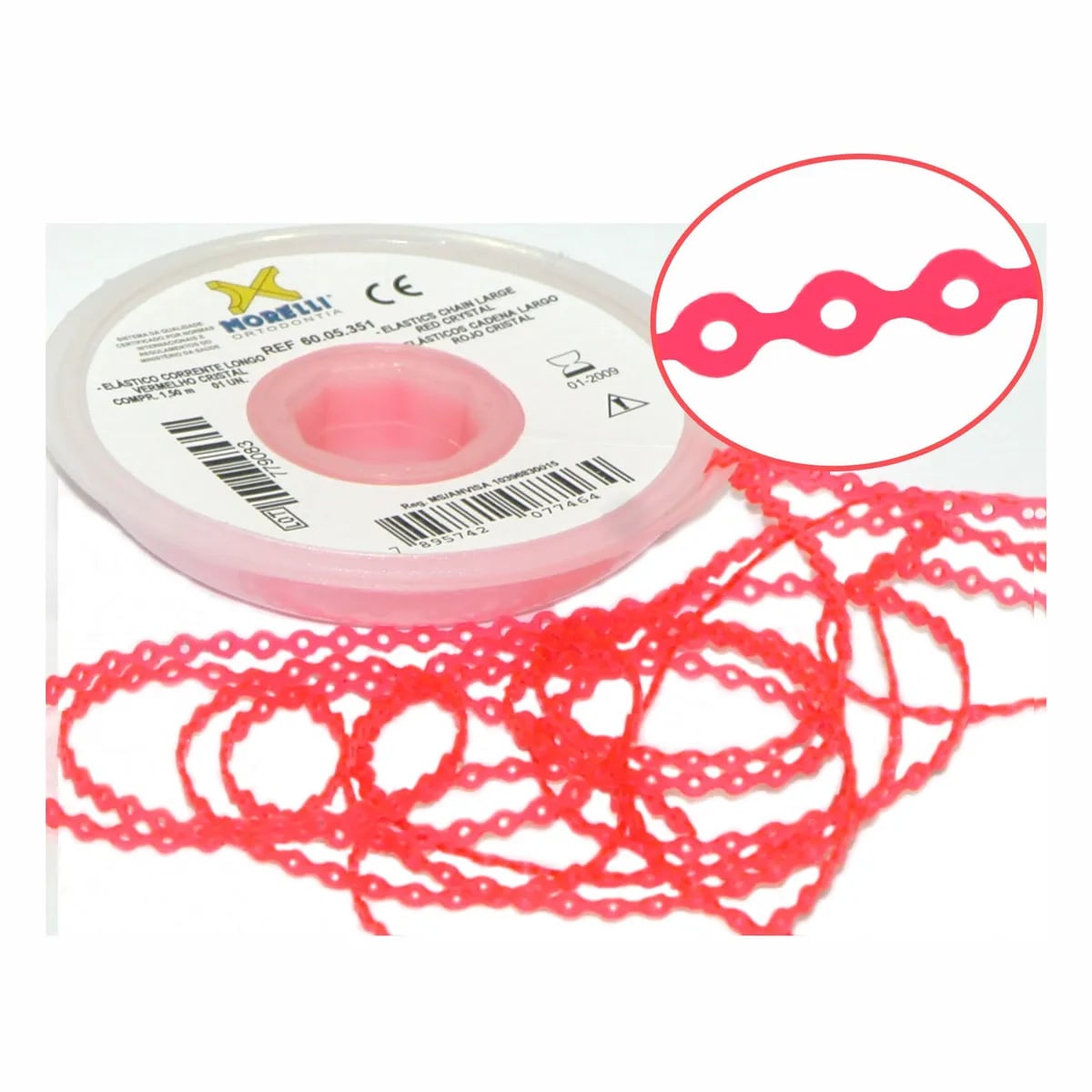 Elastic Chain Long, Crystal Red